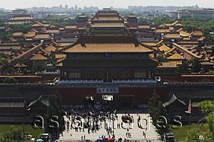 Asia Images Group - Aerial view of the Forbidden city, Beijing, China