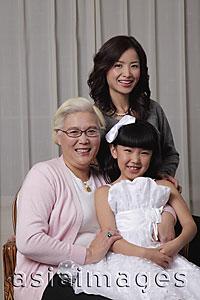Asia Images Group - Three generation portrait of Grandmother, mother and daughter