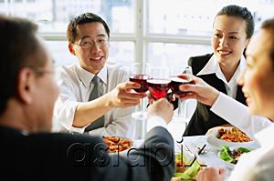 AsiaPix - Executives toasting with wine glasses