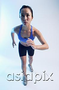 AsiaPix - Woman in running position, facing forward