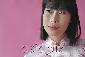 AsiaPix - Woman in cheongsam, head shot